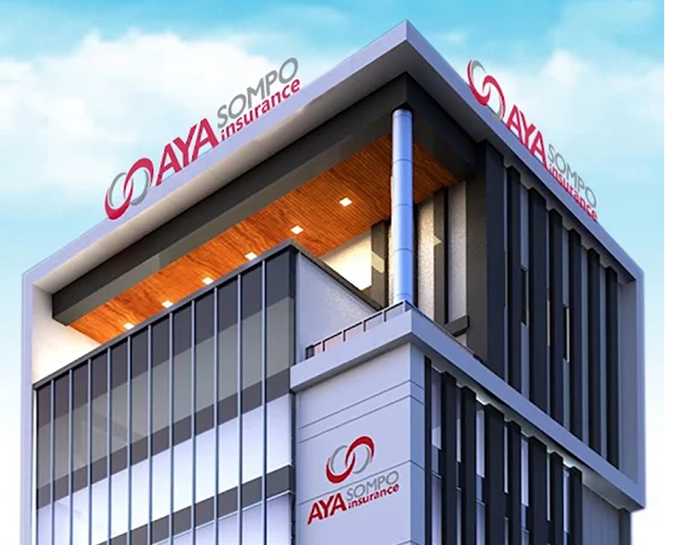 The AYA SOMPO Insurance headquarters tower